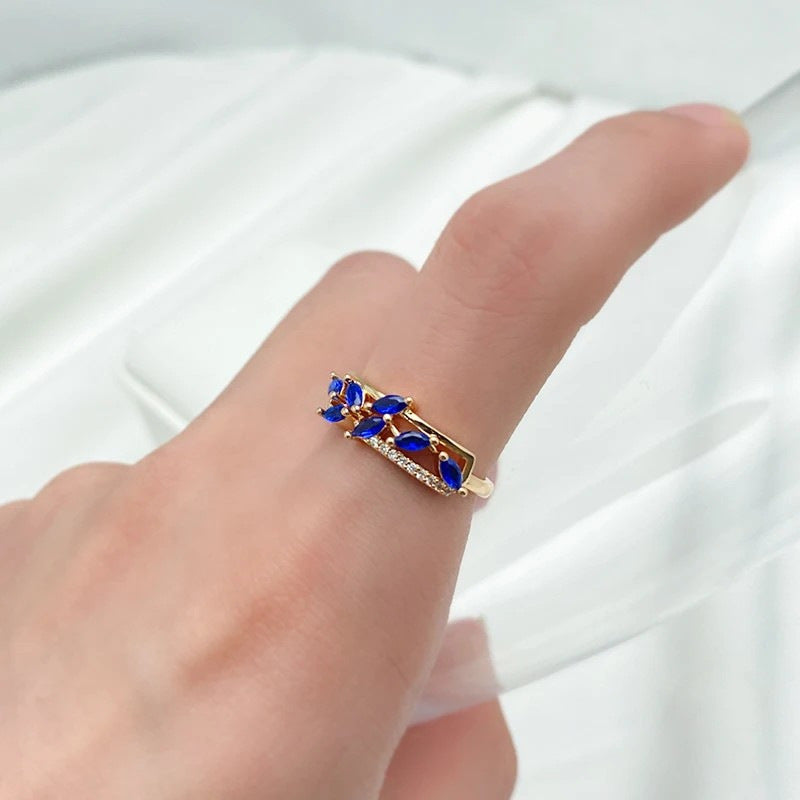 Micro Inlaid Zircon Bud-shaped Ring