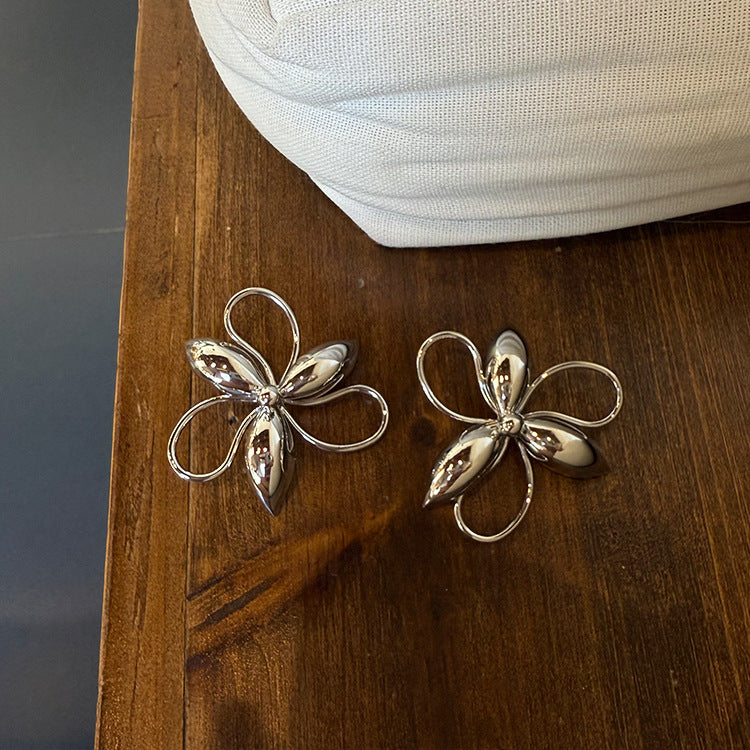 Big Flower Stud Earrings