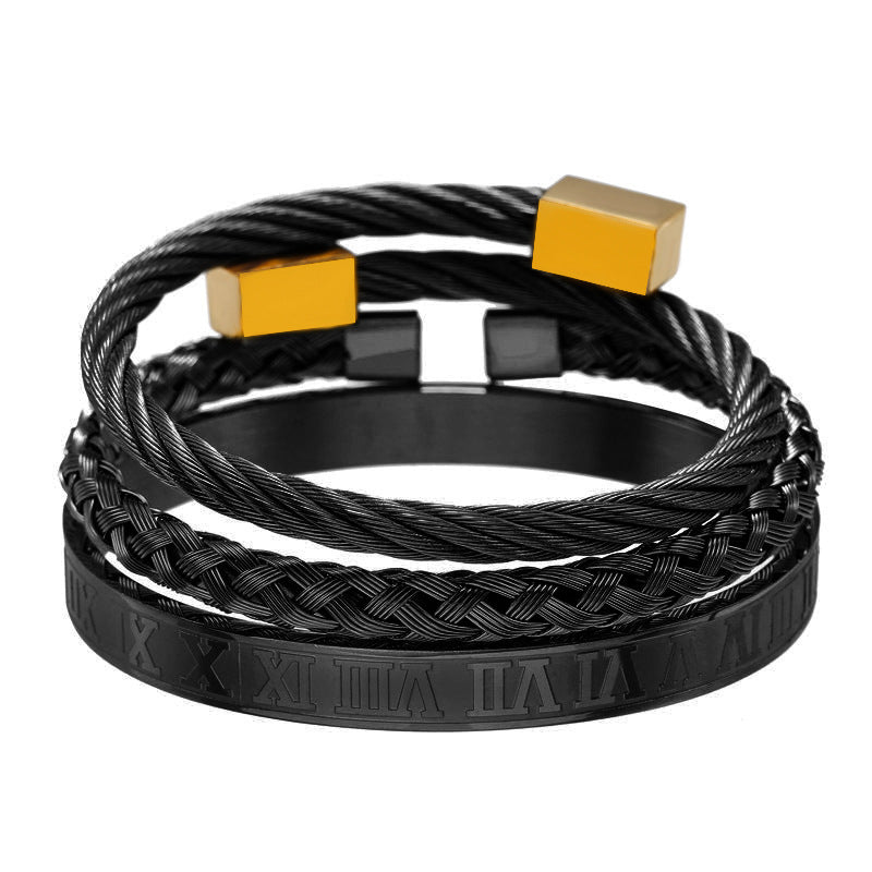 Titanium Steel Bracelet Set