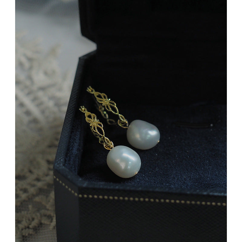Handmade Baroque Pearl Ear Studs