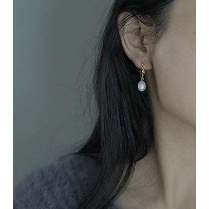 Handmade Baroque Pearl Ear Studs