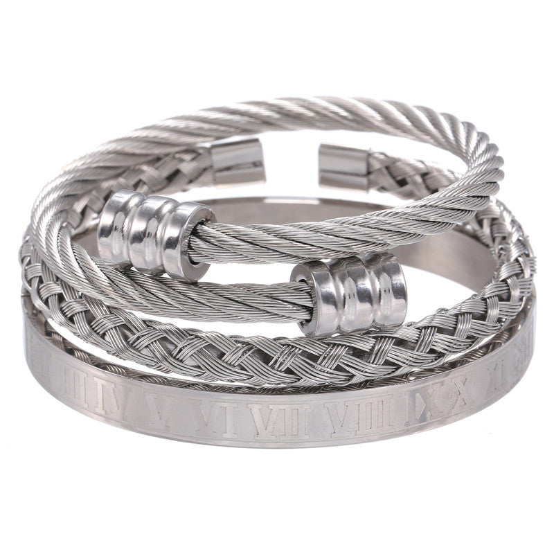 Titanium Steel Bracelet Set