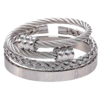 Titanium Steel Bracelet Set