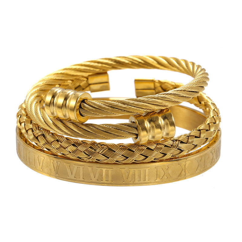 Titanium Steel Bracelet Set