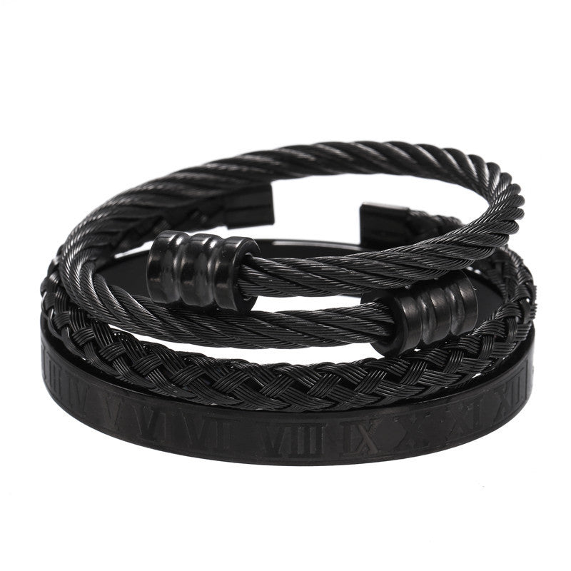 Titanium Steel Bracelet Set