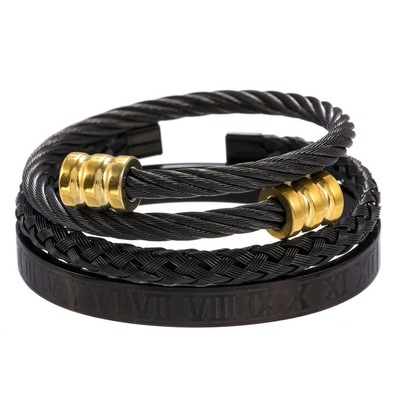 Titanium Steel Bracelet Set