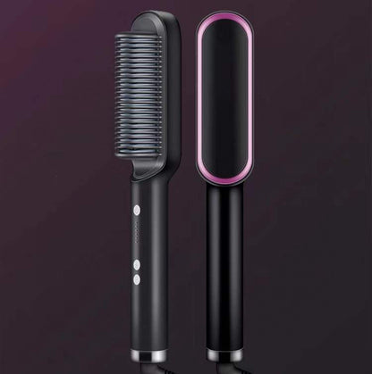 2 In 1 Hair Straightener| Curling Tong| Dual-purpose Electric Hair Brush