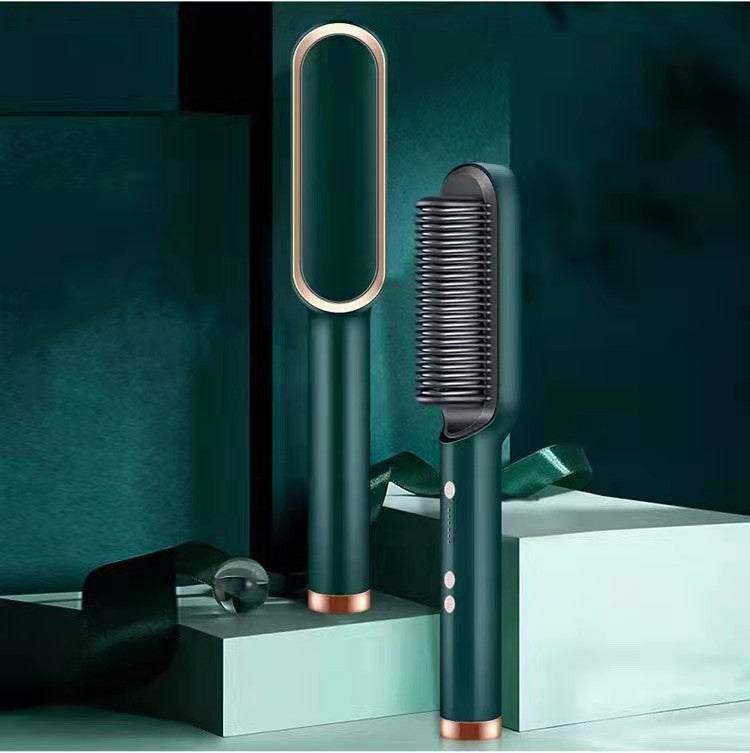 2 In 1 Hair Straightener| Curling Tong| Dual-purpose Electric Hair Brush
