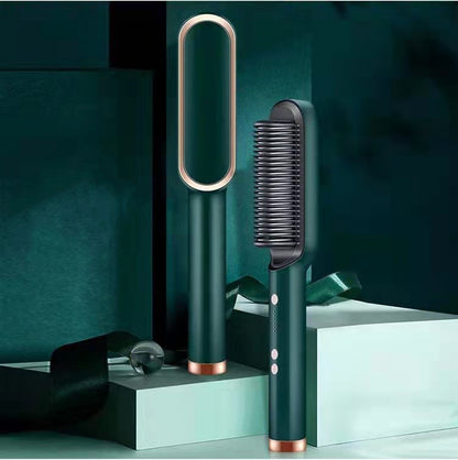 2 In 1 Hair Straightener| Curling Tong| Dual-purpose Electric Hair Brush