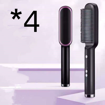 2 In 1 Hair Straightener| Curling Tong| Dual-purpose Electric Hair Brush