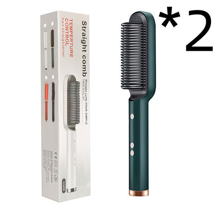 2 In 1 Hair Straightener| Curling Tong| Dual-purpose Electric Hair Brush
