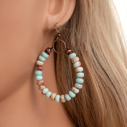 Women's Ring Bronze Kraft Paper Card Earrings