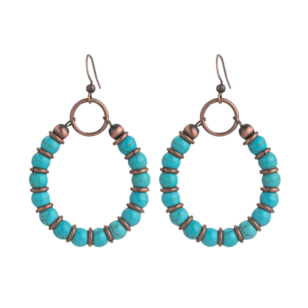 Women's Ring Bronze Kraft Paper Card Earrings
