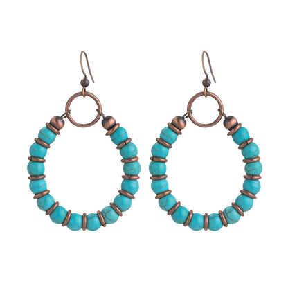 Women's Ring Bronze Kraft Paper Card Earrings