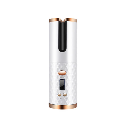 Rechargeable Automatic Hair Curler| Portable Hair Curling Iron| LCD Display| Curly Rotating Wave Styer