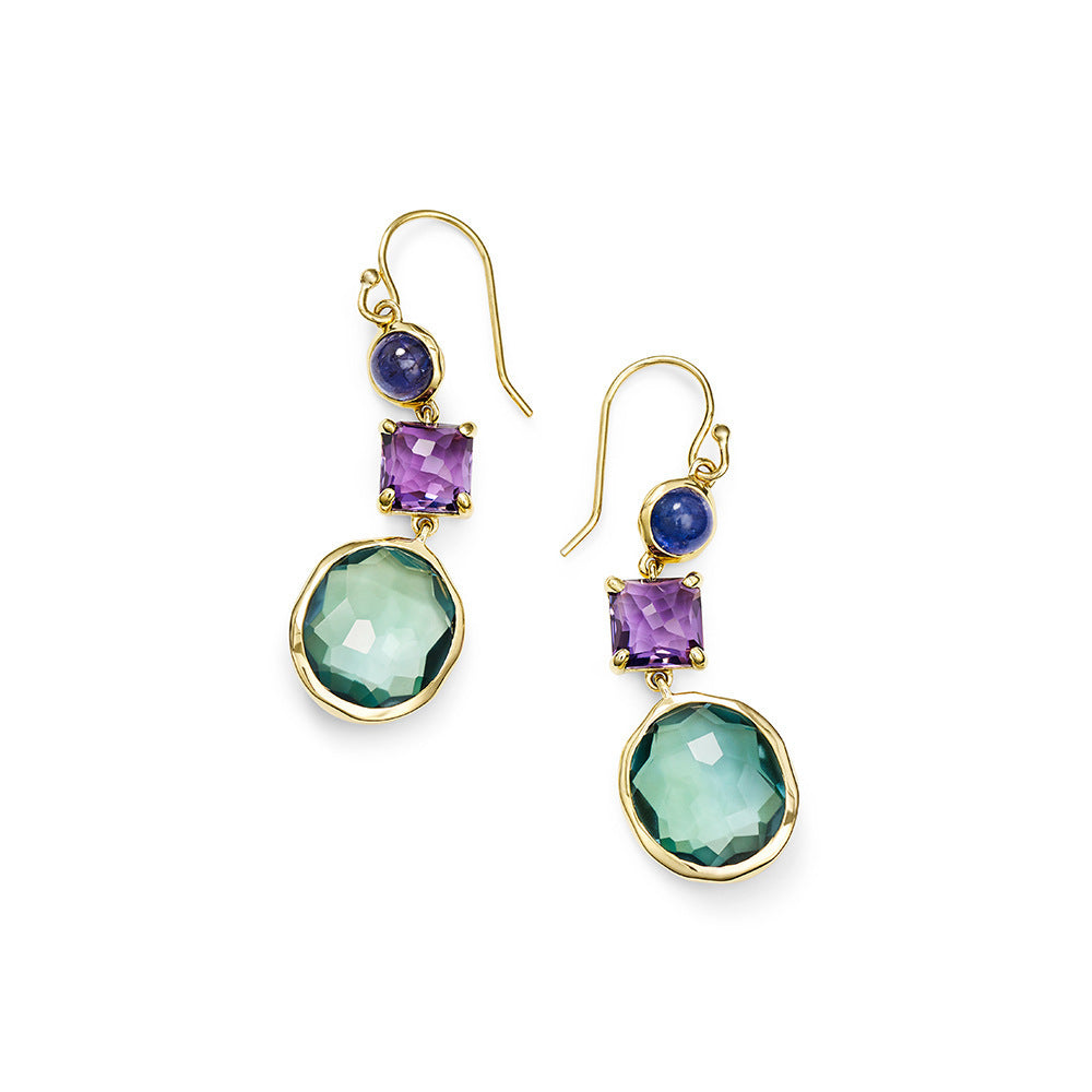Fashion 18K Gold Plated Rhinestone Earrings