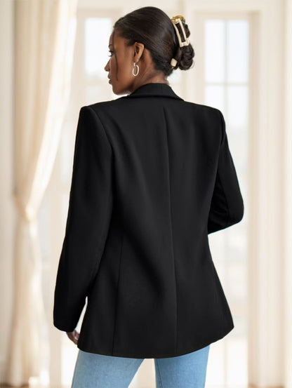 Women Solid Color Blazer Jacket