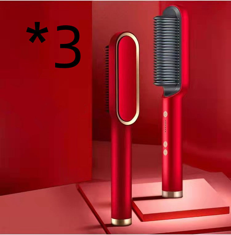 2 In 1 Hair Straightener| Curling Tong| Dual-purpose Electric Hair Brush