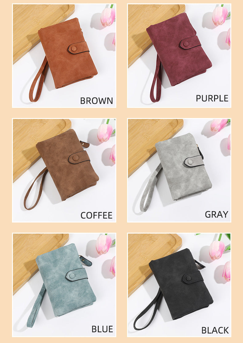 Korean Style Soft Leather Multi-slot Wallet And Coin Purse