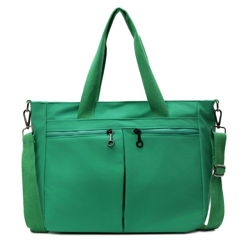 Solid Color Casual Large Capacity Portable Messenger Bag