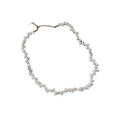 Vintage Grain Of Rice Freshwater Irregular Pearl Necklace For Women