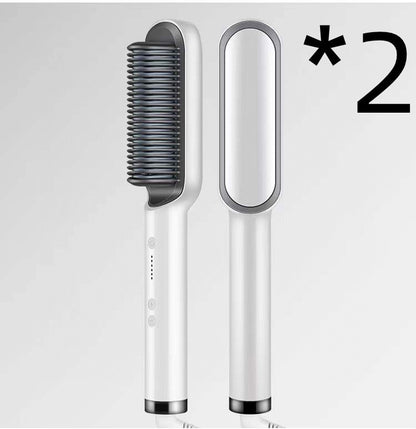 2 In 1 Hair Straightener| Curling Tong| Dual-purpose Electric Hair Brush