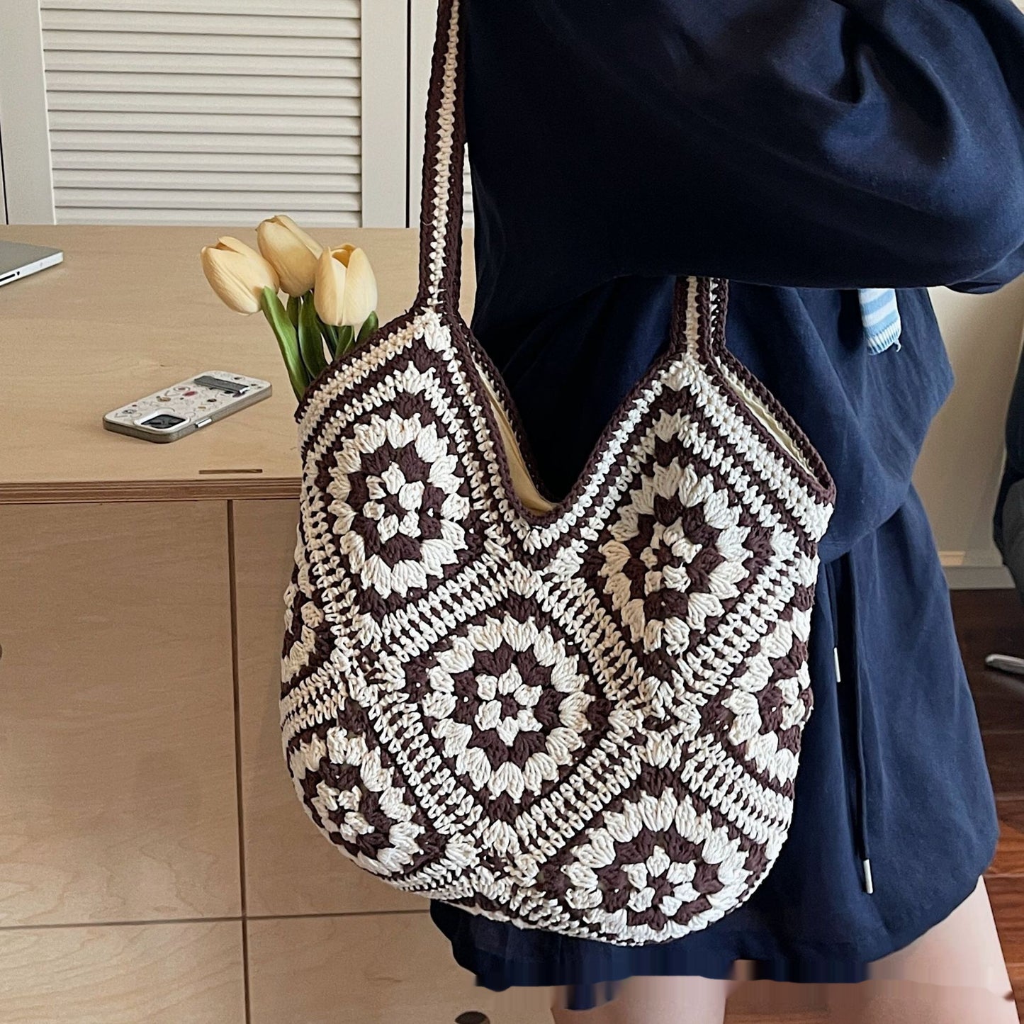 Ethnic Style Retro Hand-woven Tote Bag