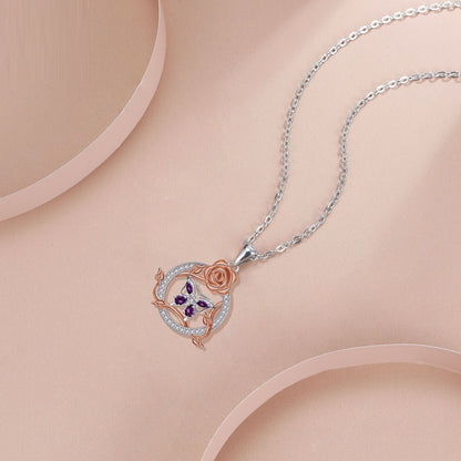 Butterfly Rose Necklace