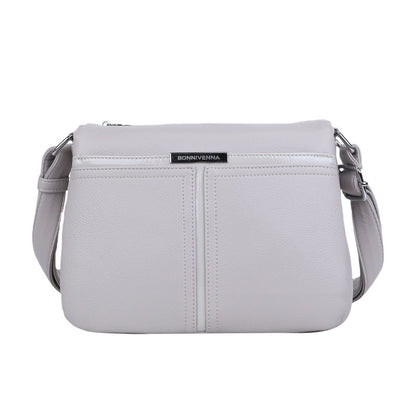 Soft Leather Multi-layer Crossbody Bag