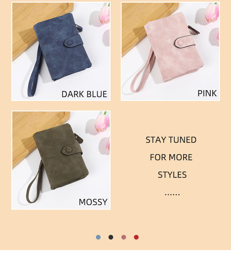 Korean Style Soft Leather Multi-slot Wallet And Coin Purse