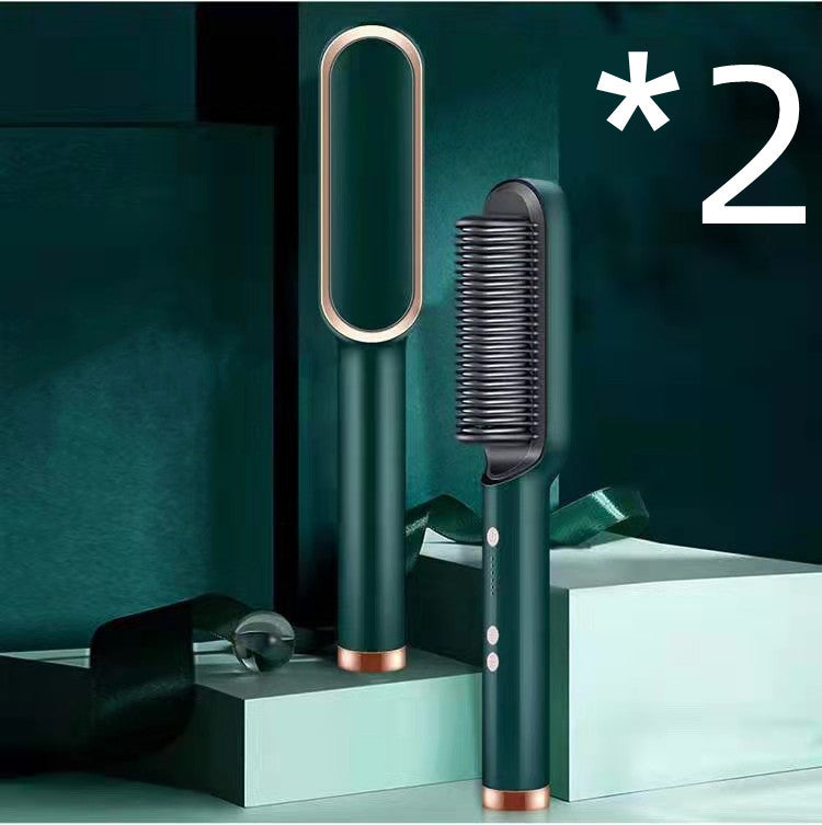 2 In 1 Hair Straightener| Curling Tong| Dual-purpose Electric Hair Brush