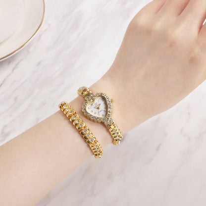 Heart-shaped Rhinestone Watch
