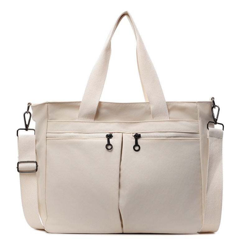 Solid Color Casual Large Capacity Portable Messenger Bag