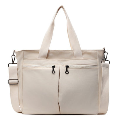 Solid Color Casual Large Capacity Portable Messenger Bag