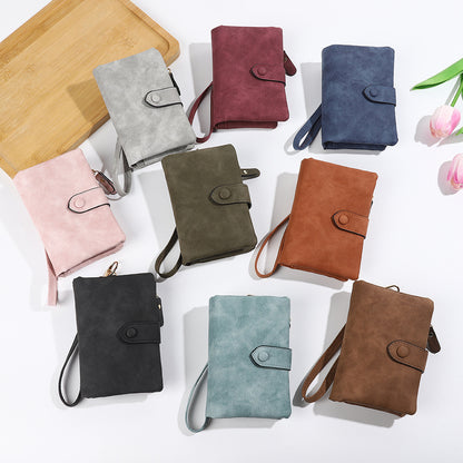 Korean Style Soft Leather Multi-slot Wallet And Coin Purse