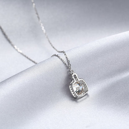 Silver 2 Karat Moissanite Necklace