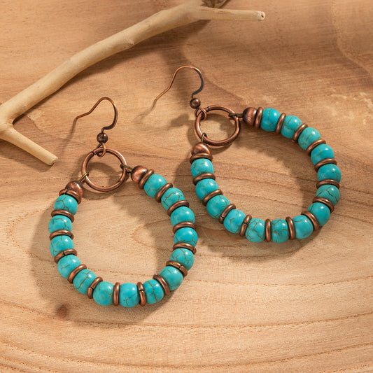 Women's Ring Bronze Kraft Paper Card Earrings