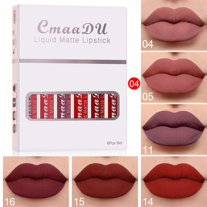 Set of 6| Matte Non-stick Lipstick| Long Lasting Lip Gloss
