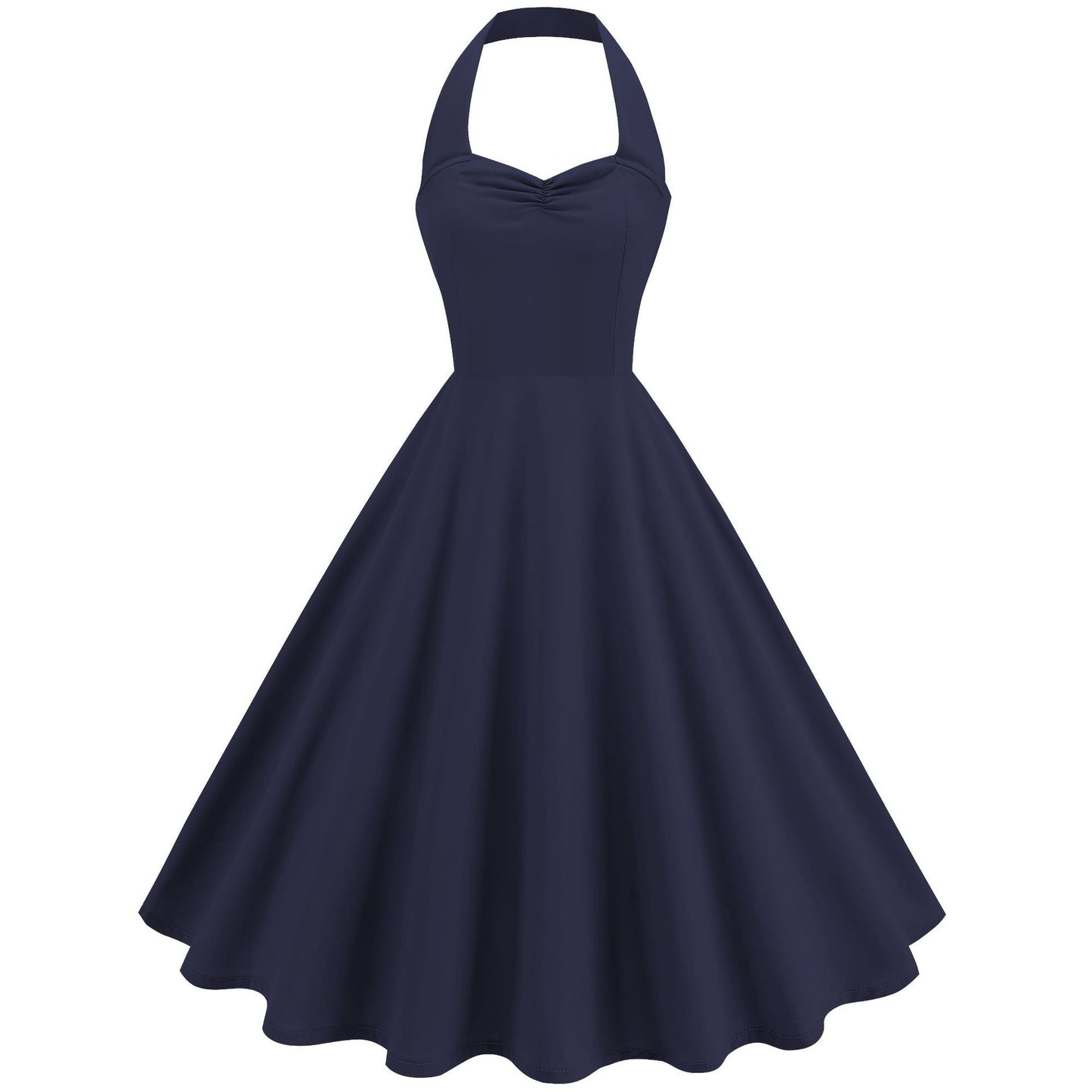 Retro Hepburn Style Little Halter Dress