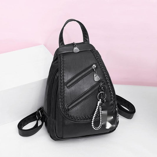 Soft Leather Backpack Bag