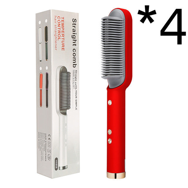 2 In 1 Hair Straightener| Curling Tong| Dual-purpose Electric Hair Brush