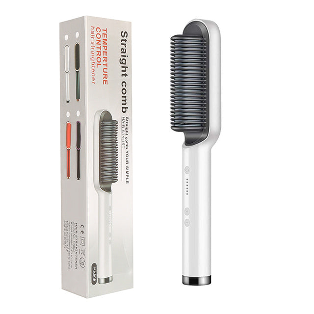 2 In 1 Hair Straightener| Curling Tong| Dual-purpose Electric Hair Brush