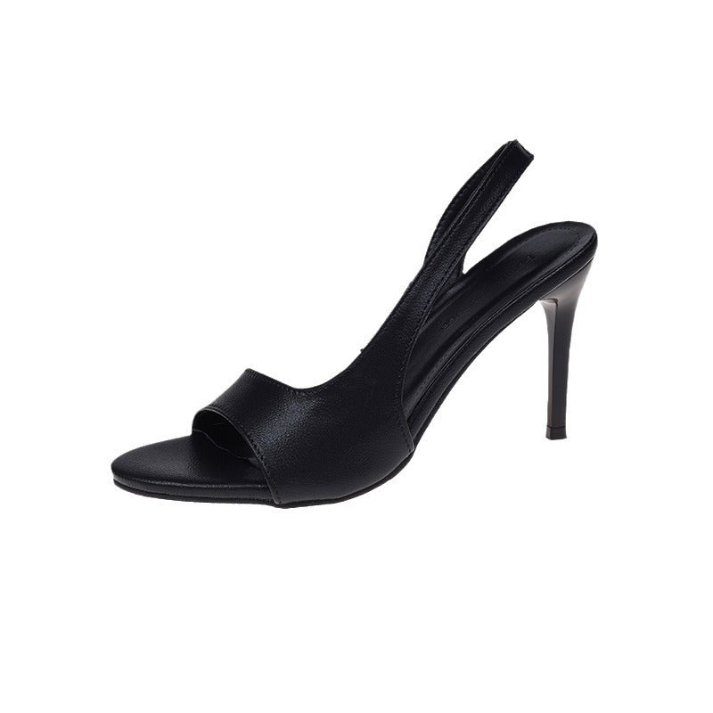 Pointed Toe French Style High Heel Sandals