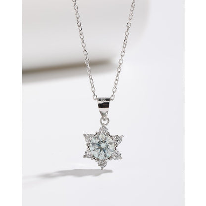 Silver 2 Karat Moissanite Necklace