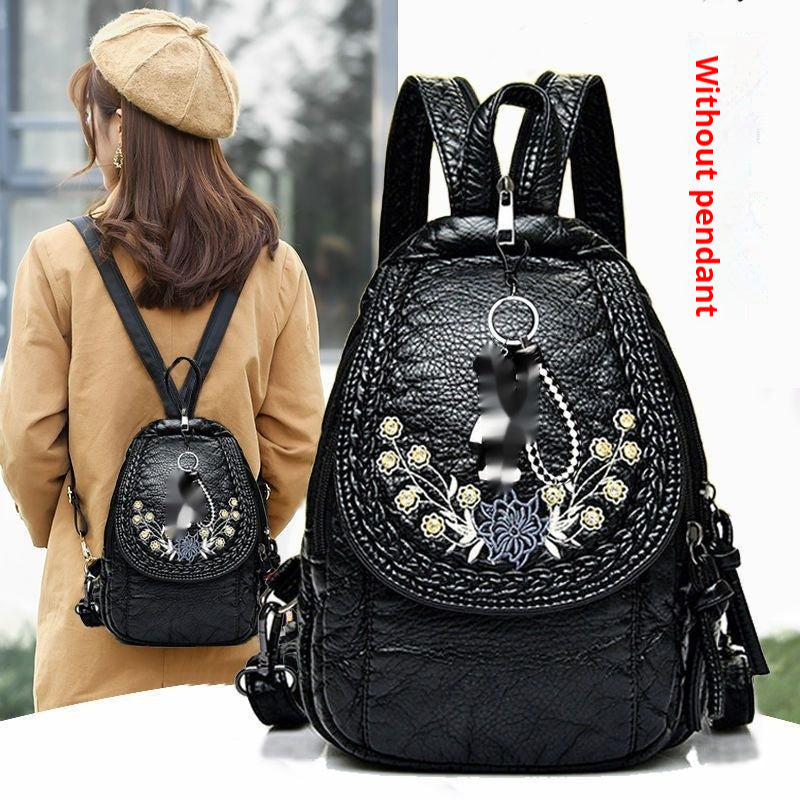 Soft Leather Backpack Bag