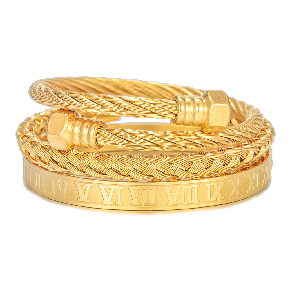 Titanium Steel Bracelet Set