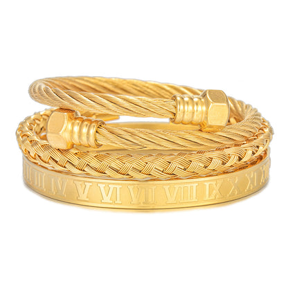 Titanium Steel Bracelet Set