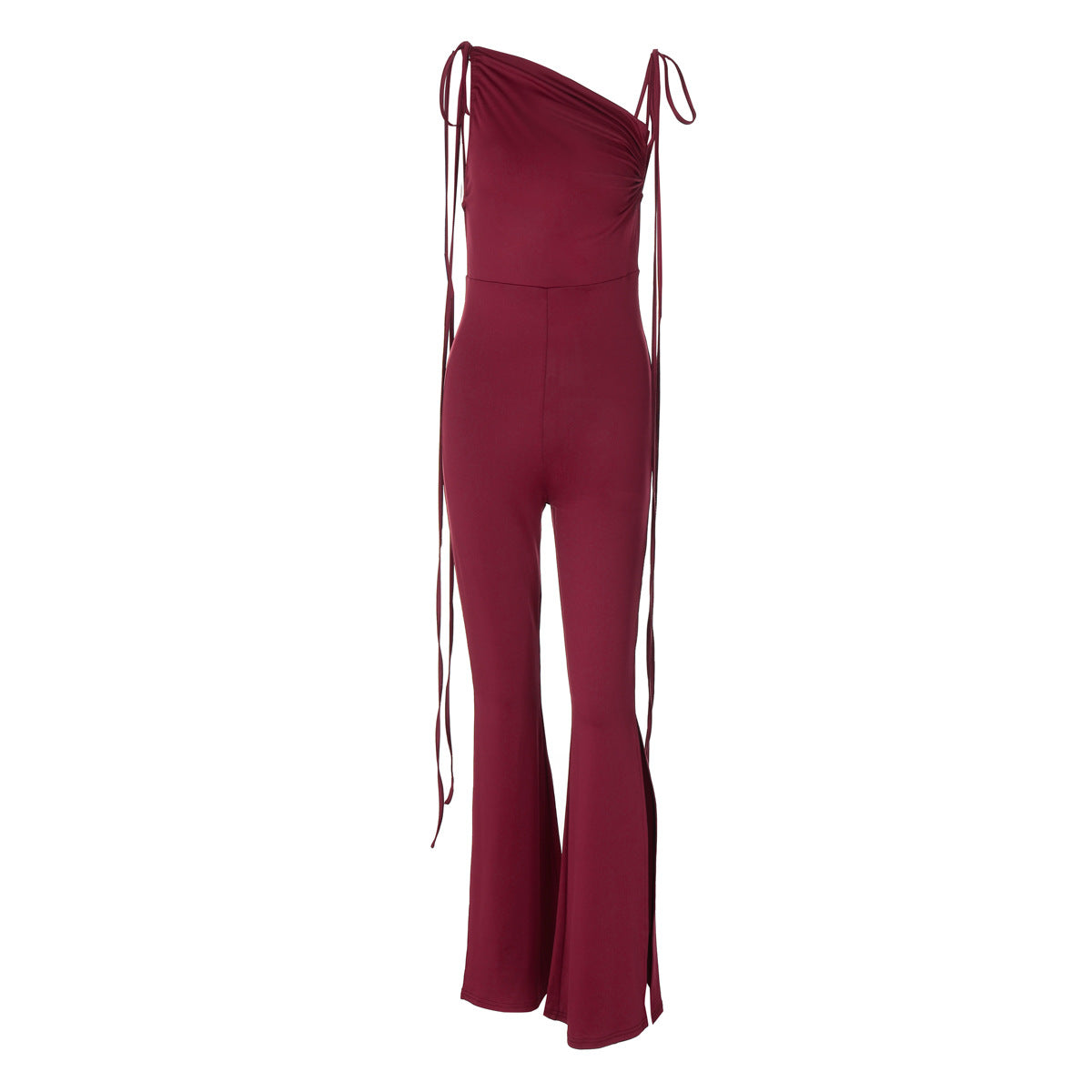 Women's Fashionable With Side-slit Slim Fit Bodysuit