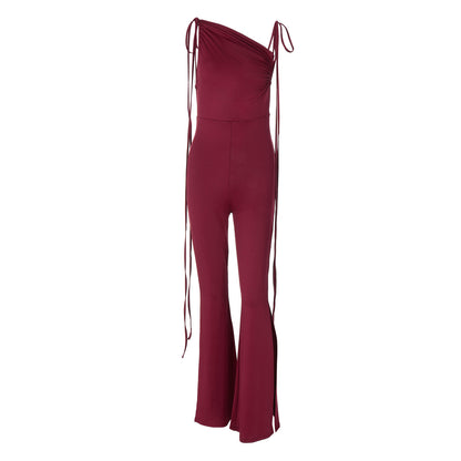 Women's Fashionable With Side-slit Slim Fit Bodysuit