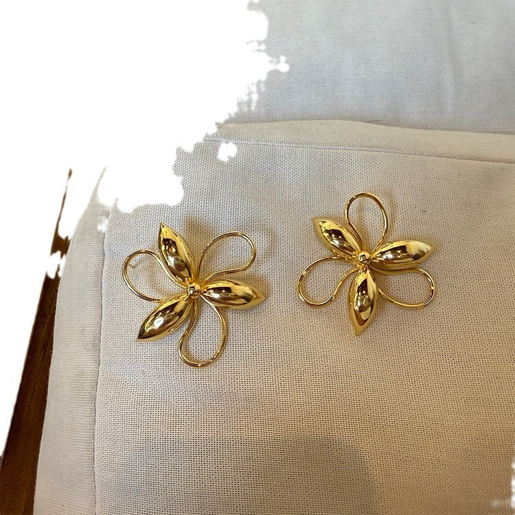 Big Flower Stud Earrings